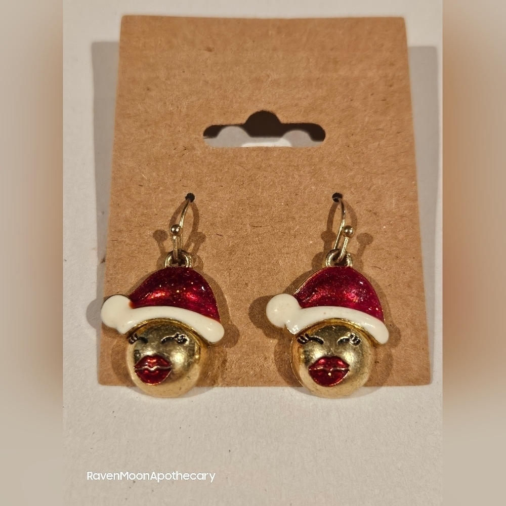 Festive Santa Face Earrings